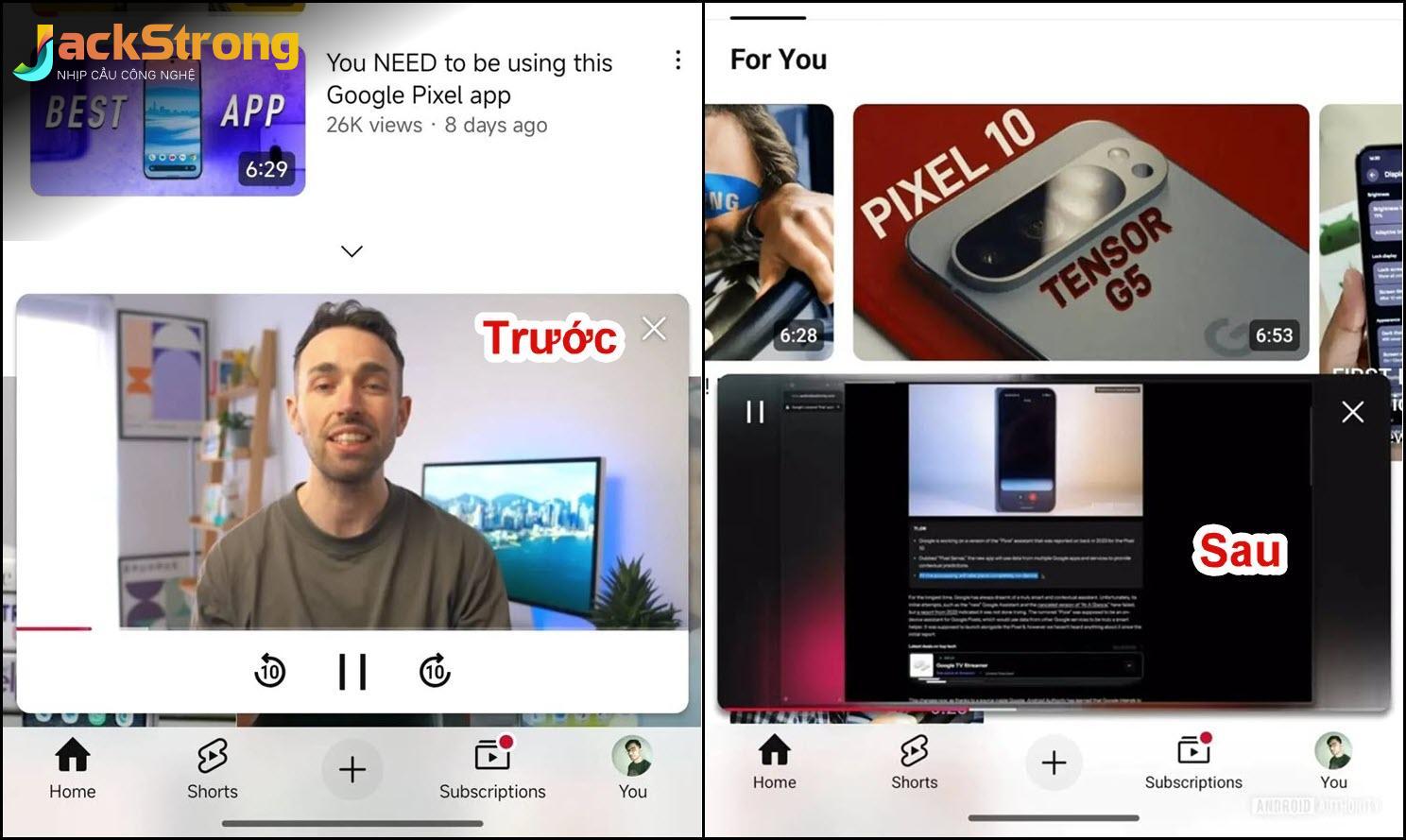 Thủ Thuật Tận Dụng Tối Đa Trình Phát Video Mini YouTube Trên Android